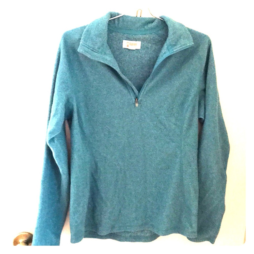Turquoise sz sm light fleece sweatshirt